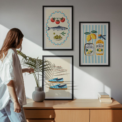 Set di quadri incorniciati Immagini di lifestyle dai sapori italiani
