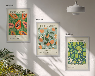 Composizione di quadri Poster vintage di frutta