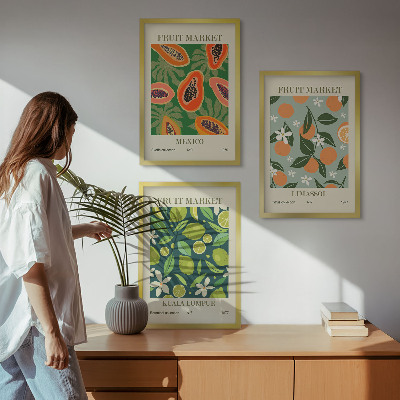 Composizione di quadri Poster vintage di frutta