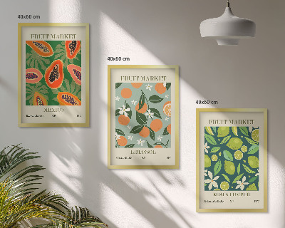 Composizione di quadri Poster vintage di frutta