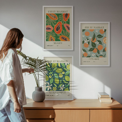 Composizione di quadri Poster vintage di frutta