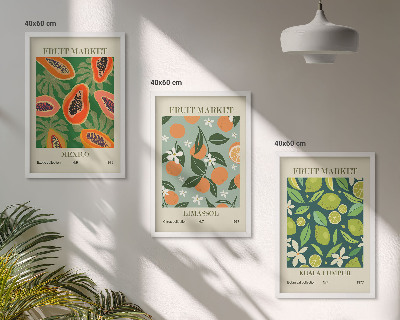 Composizione di quadri Poster vintage di frutta