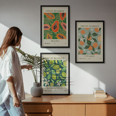 Composizione di quadri Poster vintage di frutta