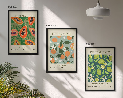 Composizione di quadri Poster vintage di frutta
