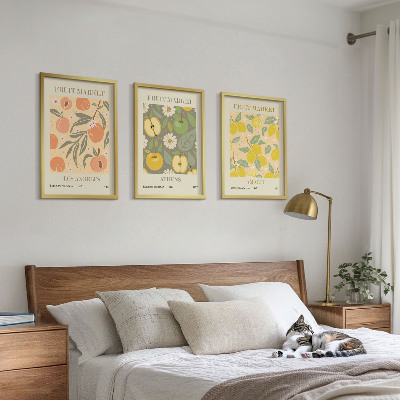 Set di quadri incorniciati Poster retrò con motivi di frutta