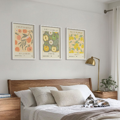 Set di quadri incorniciati Poster retrò con motivi di frutta