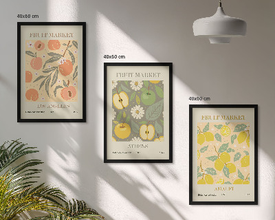 Set di quadri incorniciati Poster retrò con motivi di frutta