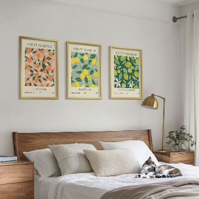 Set di quadri incorniciati Motivi floreali di agrumi
