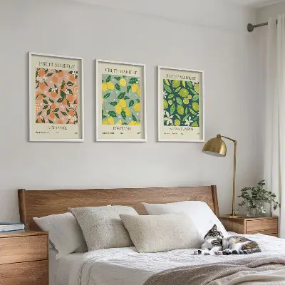 Set di quadri incorniciati con motivi floreali di agrumi