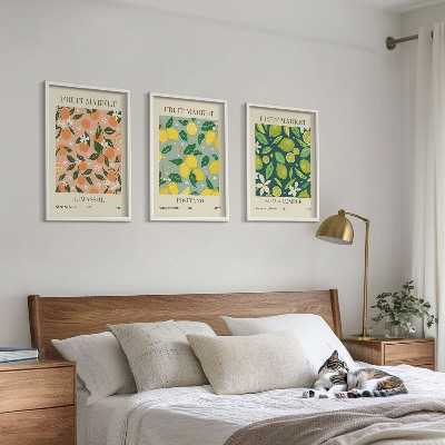Set di quadri incorniciati Motivi floreali di agrumi