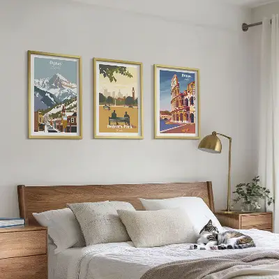 Set di quadri incorniciati raffiguranti le montagne di Ouray e il London Coliseum