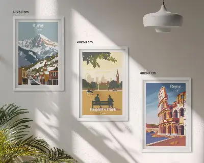 Set di quadri incorniciati raffiguranti le montagne di Ouray e il London Coliseum