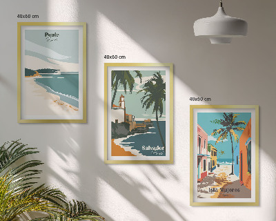 Composizione di quadri Spiagge tropicali e palme