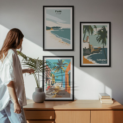 Composizione di quadri Spiagge tropicali e palme