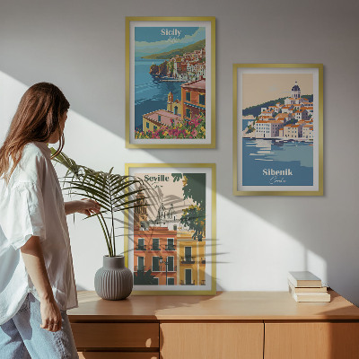 Composizione di quadri Paesaggi urbani con edifici