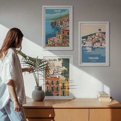 Composizione di quadri Paesaggi urbani con edifici