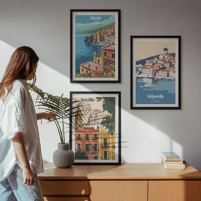 Composizione di quadri Paesaggi urbani con edifici