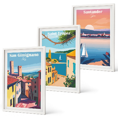 Set di quadri incorniciati Paesaggi urbani italiani