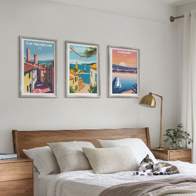 Set di quadri incorniciati Paesaggi urbani italiani