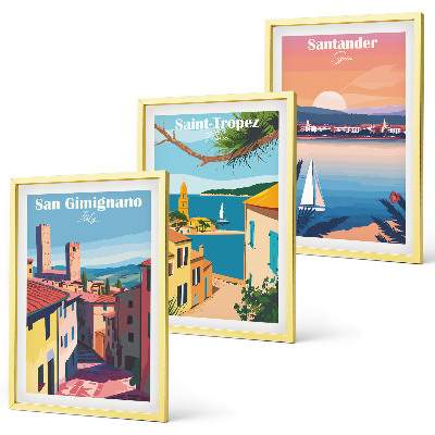 Set di quadri incorniciati Paesaggi urbani italiani