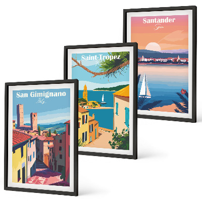 Set di quadri incorniciati Paesaggi urbani italiani