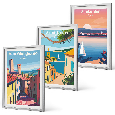Set di quadri incorniciati Paesaggi urbani italiani