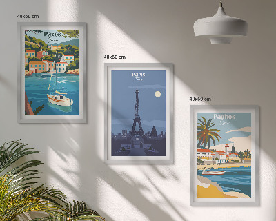 Composizione di quadri Città costiere e architettura