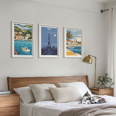 Composizione di quadri Città costiere e architettura
