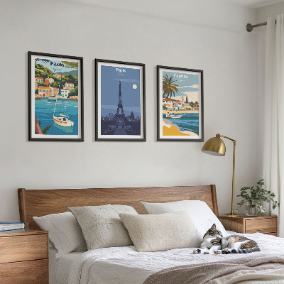 Composizione di quadri Città costiere e architettura