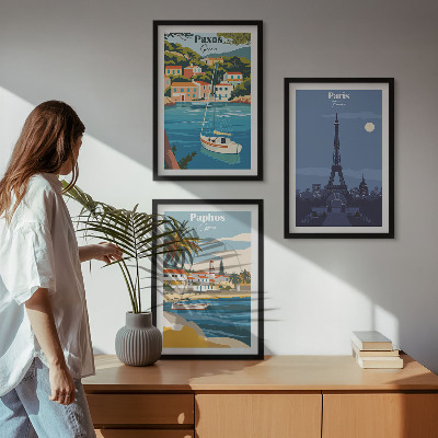 Composizione di quadri Città costiere e architettura
