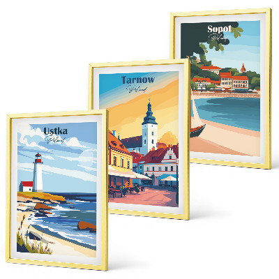Set di quadri incorniciati Viste della città Ustka Tarnów Sopot