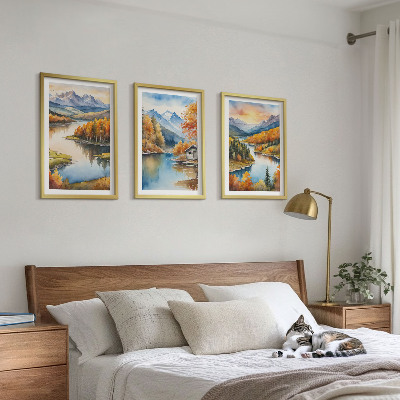Set di quadri incorniciati Paesaggi montani autunnali