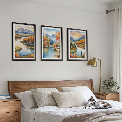 Set di quadri incorniciati Paesaggi montani autunnali