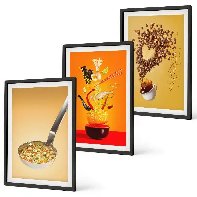 Set di 3 quadri con motivi culinari per la cucina