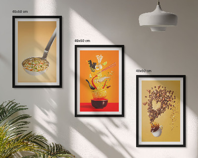 Set di 3 quadri Temi culinari in cucina