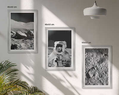 Set di quadri incorniciati Foto della NASA sulla Luna, astronauti