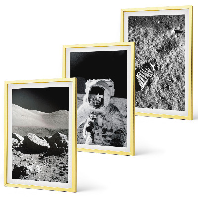 Set di quadri incorniciati Foto della NASA sulla Luna, astronauti