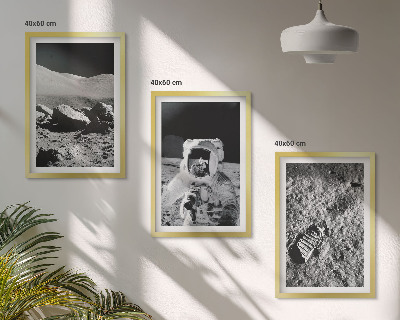 Set di quadri incorniciati Foto della NASA sulla Luna, astronauti