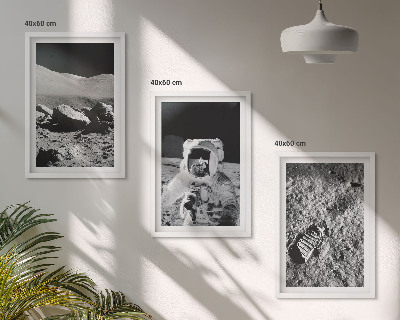 Set di quadri incorniciati Foto della NASA sulla Luna, astronauti