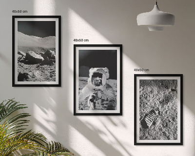 Set di quadri incorniciati Foto della NASA sulla Luna, astronauti