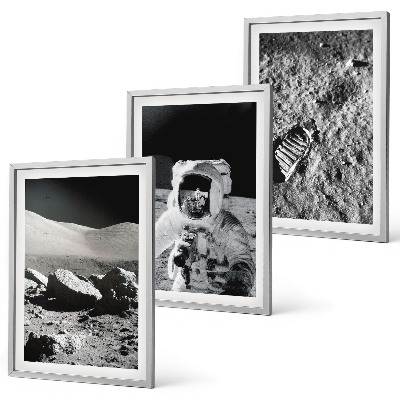 Set di quadri incorniciati Foto della NASA sulla Luna, astronauti