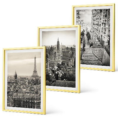 Composizione di quadri Vedute Parigi New York scale