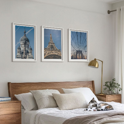 Set di quadri incorniciati Vedute di edifici di città di tutto il mondo