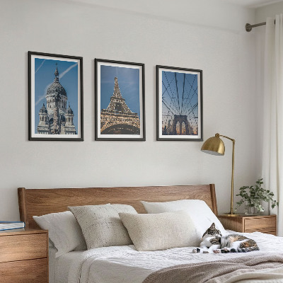 Set di quadri incorniciati Vedute di edifici di città di tutto il mondo