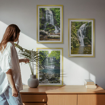 Set di quadri incorniciati Cascate e una vegetazione lussureggiante