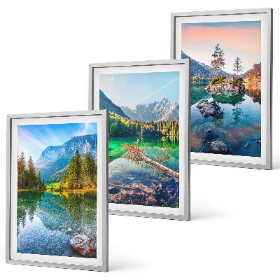 Set di quadri incorniciati paesaggio naturale dei laghi di montagna