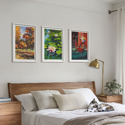 Set di quadri incorniciati Colori autunnali, terrazza dei gigli