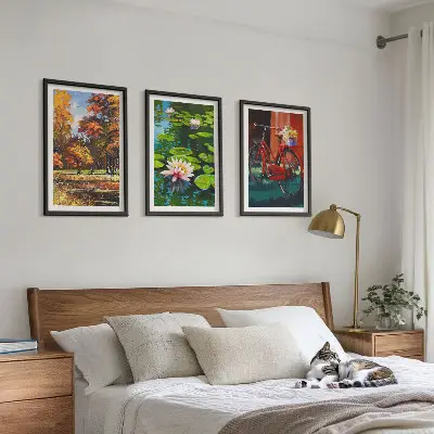 Set di quadri incorniciati motivo Colori autunnali, terrazza dei gigli