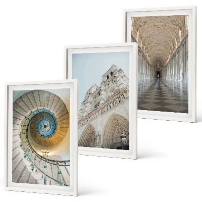 Composizione di quadri Scala a chiocciola della facciata della cattedrale