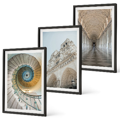 Composizione di quadri Scala a chiocciola della facciata della cattedrale
